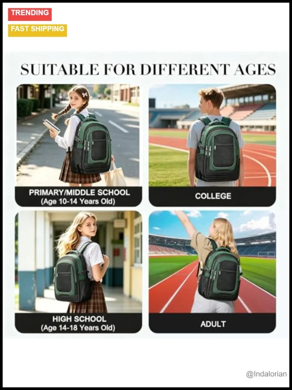 Heavy Duty Mesh Backpack with Rain Cover for School Sports Travel